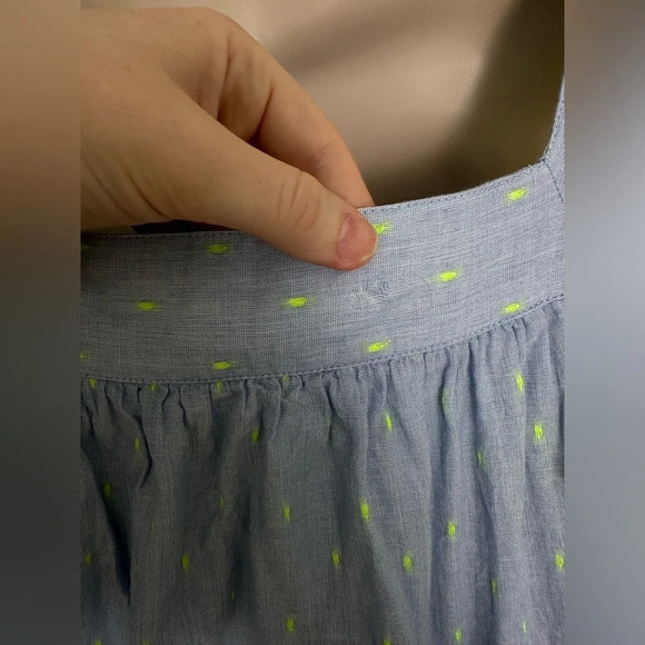 Vineyard Vines Light Blue Dress Neon Tassels Swiss Dot Size Girls 16 XL #1300 - Picture 7 of 9